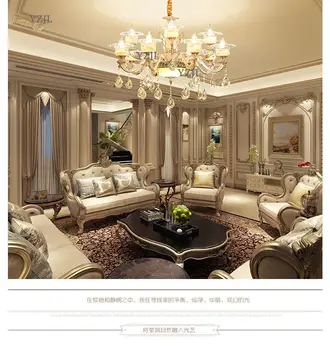 

Chandeliers light living room atmosphere luxury Crystal chandelier Villa lobby home restaurant Jade Zinc Alloy chandelier Lamp