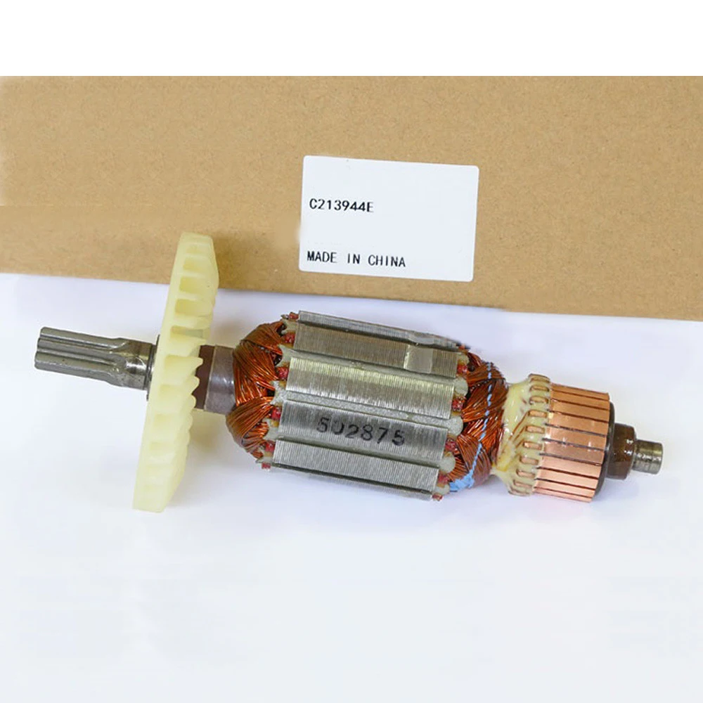 AC 220V 6 Teeth Drive Shaft Electric Hammer Armature Rotor for HITACHI DH38MS DH38SS, Power Tool Accessories,High-quality! free shipping ac 220v drive shaft electric hammer armature rotor for hitachi pda 100k high quality