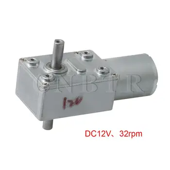 

CNBTR DC12V Double-Shaft Turbo Geared Motor Self-Locking 32RPM Speed M3 Thread