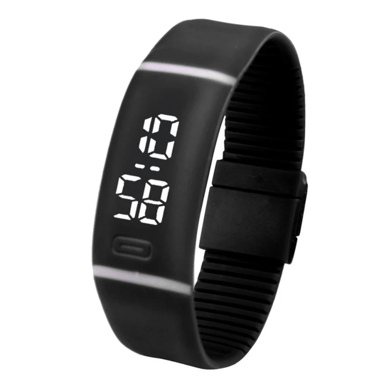 

2018 New Fashion Silicone Mens Womens Rubber LED Watch Date Sports Bracelet Digital Wrist Watches reloj led silicona led 33