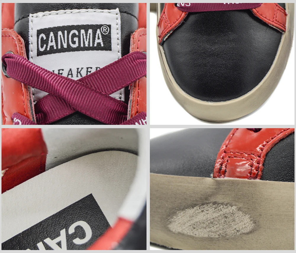 CANGMA/кроссовки известного бренда; Мужская обувь; Черная мужская повседневная обувь из натуральной кожи; дышащая обувь для взрослых; удобная мужская обувь