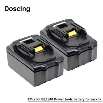 

2Pcs 4000mAh 18V Li-ion B1840 Rechargeable Batteries for Makita BL1815 BL1830 BL1840 LXT400 194204-5 194205-3 194309-1 194230-4