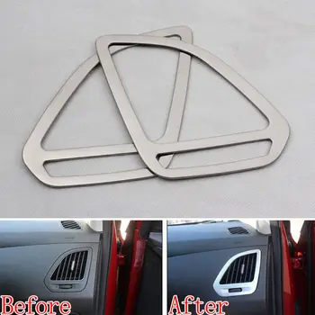 

2x Interior Side Air Condition Vent AC Outlet Frame Cover Trim Sticker Fit For Hyundai ix35 2010-2014 Car Styling Accessories
