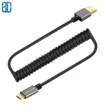 

Coiled USB 2.0 Cable USB A to Micro USB Charging Data Cord Compatible Android Smartphone Wall and Car Charger Black