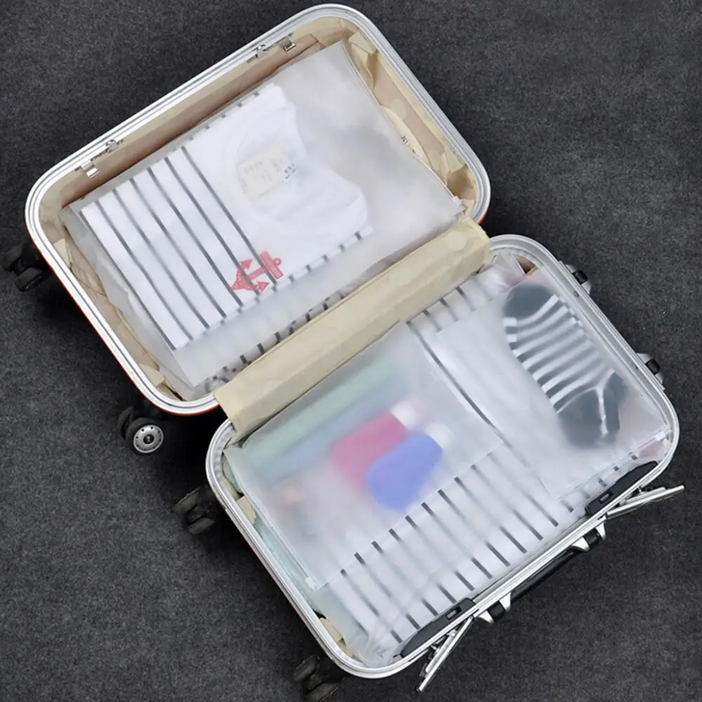 

7 pcs 7 size Women Men Travel Luggage Packing Cube Organizer Bags PVC Waterproof clothing clothes Travel Accessories
