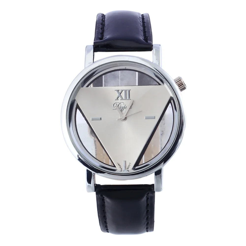 

Horloges Vrouwen Leather Strap Funcy Triangle Dial Fashion Style Women's Quartz Watches Ladies Waterproof Female Wristwatch