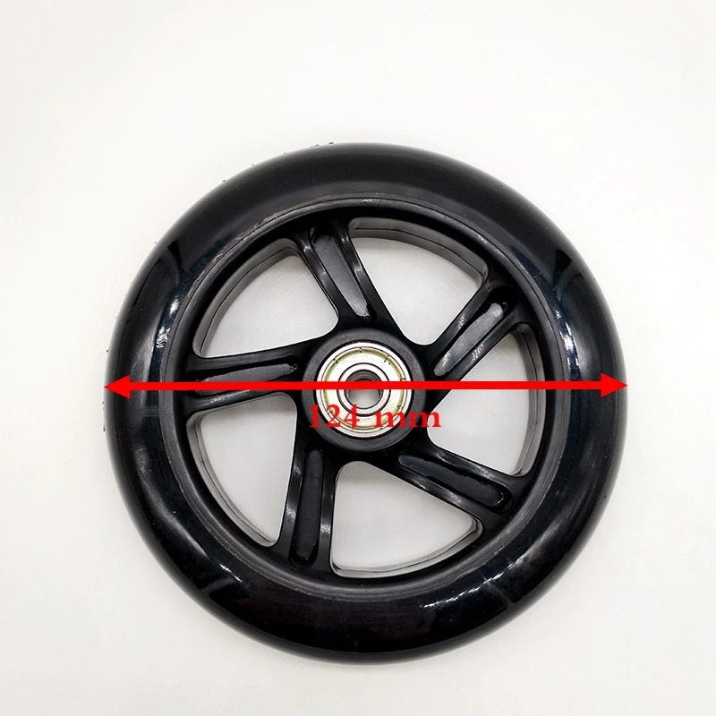 free shipping scooter wheel black 125*24 mm 120*24 mm 2 pcs/lot bearing abec-7 free shipping scooter wheel black 125*24 mm 120*24 mm 2 pcs/lot bearing abec-7
