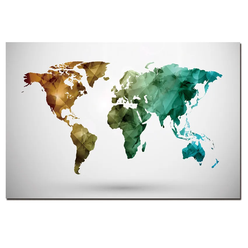 Aliexpress Buy 1 Panel Modern Abstract Map Painting