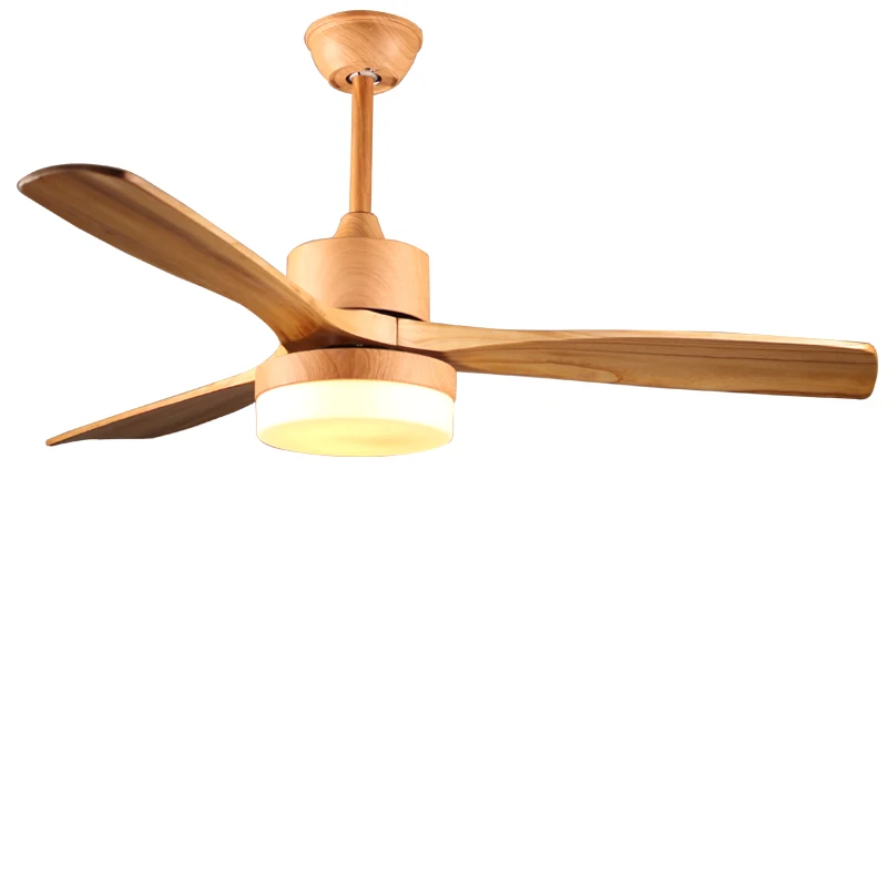 Us 85 0 15 Off Nordic Antique Ceiling Fan Light Fan Light With Remote Control Minimalism Modern Fan Style Led Lamp Solid 3 Wooden Blades In Ceiling