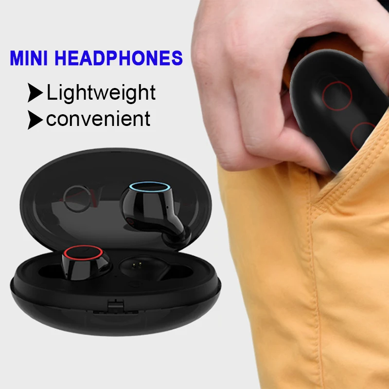 Wireless Earbuds Bluetooth Earphone HI FI Touchpad Dual Speakers Study