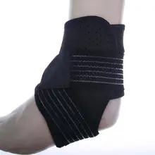 1 шт. Спорт на открытом воздухе черная регулируемая Лодыжка нога эластичная повязка для лодыжки Скоба защита дышащая мягкая футбольная баскетбольное оборудование