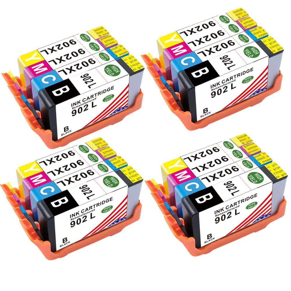 

TONER KINGDOM 16pcs/set 902 902XL Generic Ink Cartridge For HP OfficeJet Pro 6954 6960 6962 6968 6975 6954 6968 6970 6975
