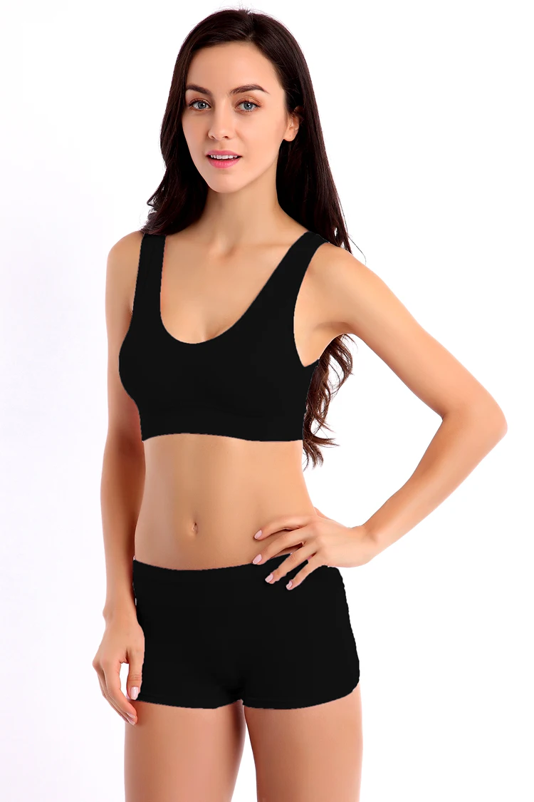 Top Female Sports Bra Plus Size Sexy Fitness Running Gym Yoga Sleep Sport Bra Women Tank Top Padded Breathable Push Up Black XXL 