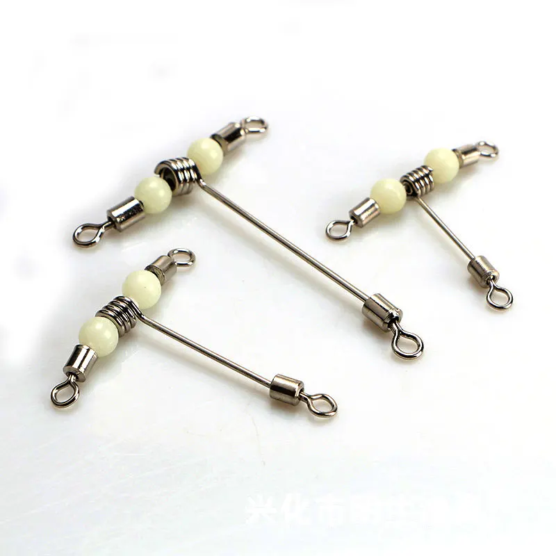 

20pcs Luminous Beads /Swivel / 3-Way T Shape Stainless Wire Arms Fish Rig Branch Balance Fishing Tackle Accessories