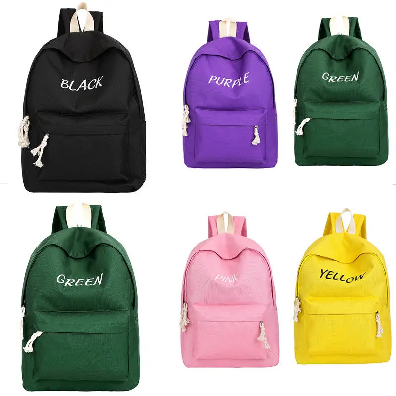 Boys Girls Retro Backpack Rucksack School College Travel Work Bag