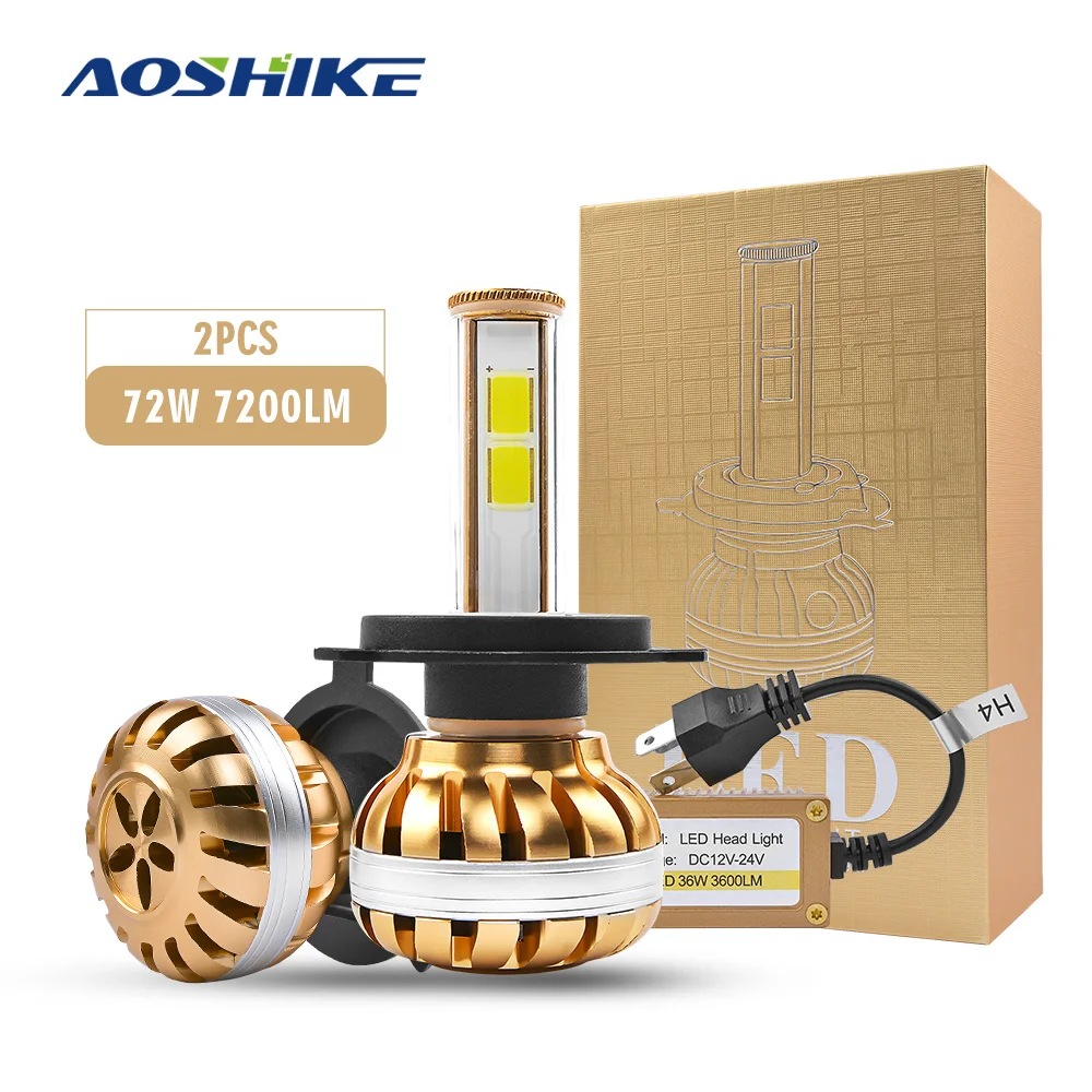 

AOSHIKE 2Pcs S5 Led Headlight Bulbs Car Headlamp 40W 5200Lm Auto 6000K White Yellow Fog Light DC 12V 40w 5200LM