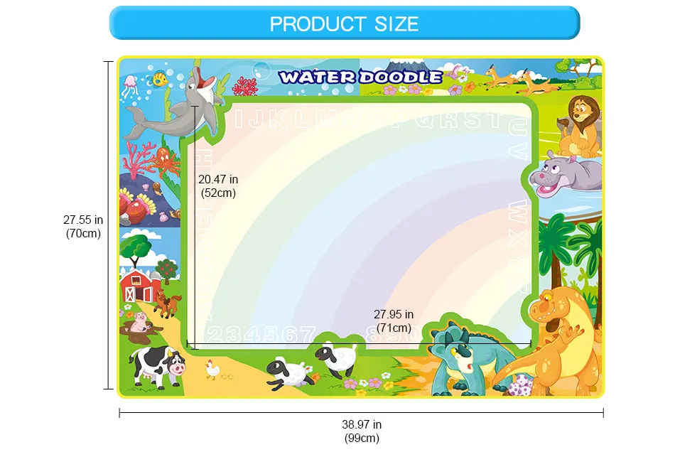 Игрушки для детей волшебная вода рисование каракули коврик с водой ручка раскраска и живопись доска раннего образования игрушка подарок}