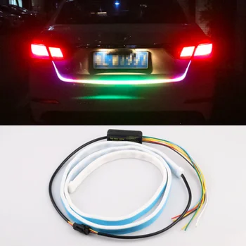 

by DHL or Fedex 200pcs Car Styling RGB 60 LED Floating Led trunk strip Light Luggage Compartment Lights Turn Signal 1.2m