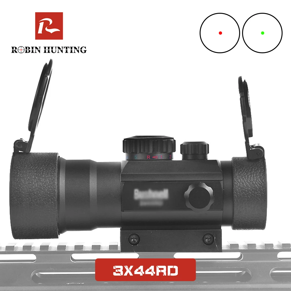 3x44RD الأحمر الأخضر نقطة النطاق البصري البصريات بندقية Riflescope صالح 11/20 مللي متر تتوافق السكك الحديدية للصيد في الهواء الطلق الادسنس بندقية منظر...