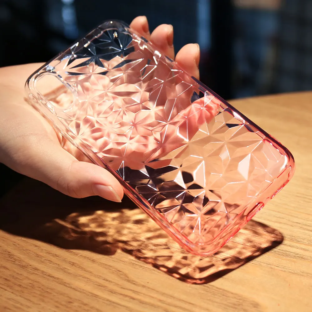 

Gradient Case For iPhone 5 5S SE 6 6S 7 8 Plus X TPU Cover Luxury Diamond Clear Thin Cover For iPhone X 10 8 7 6S 6 Plus 5S Case
