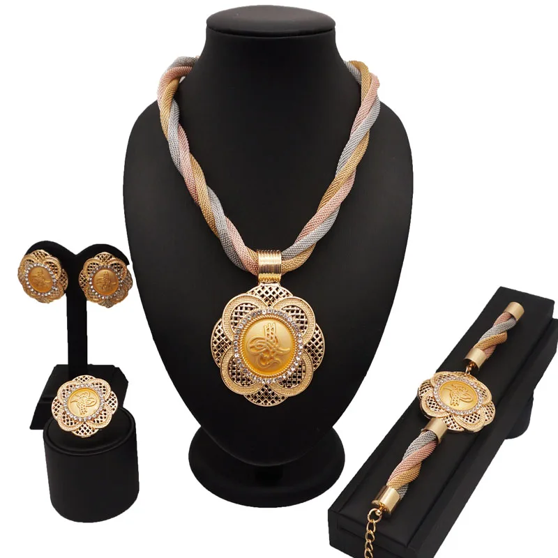 

african jewelry set big jewelry set high quality free shipping party jewelry fashion women necklace gold jewelry