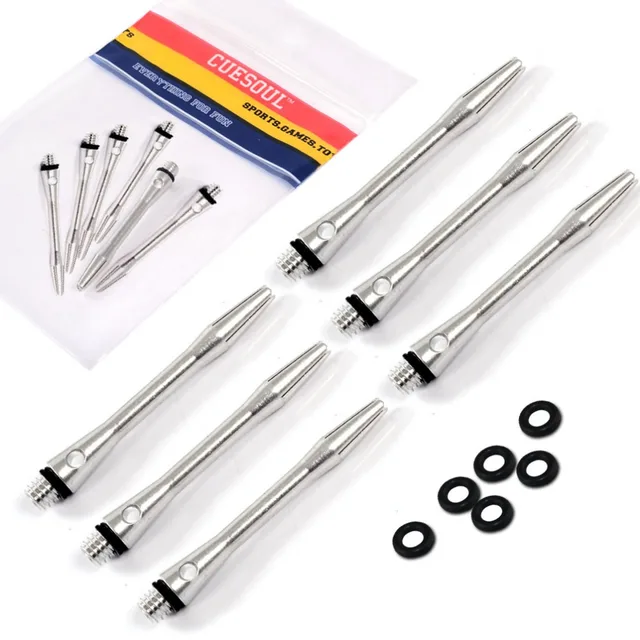 Free Shipping Cuesoul 2 Set 2ba Medium Silver Aluminum Dart Shafts with