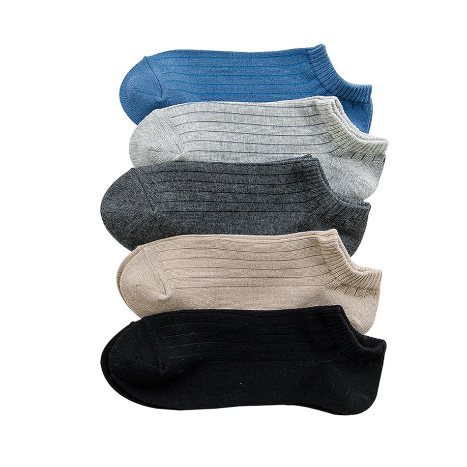 

New Men Cotton Socks High Quality Summer Breathable Men's Ankle Socks No Show Boat Socks Short Meias Sokken 5 Pairs/lot