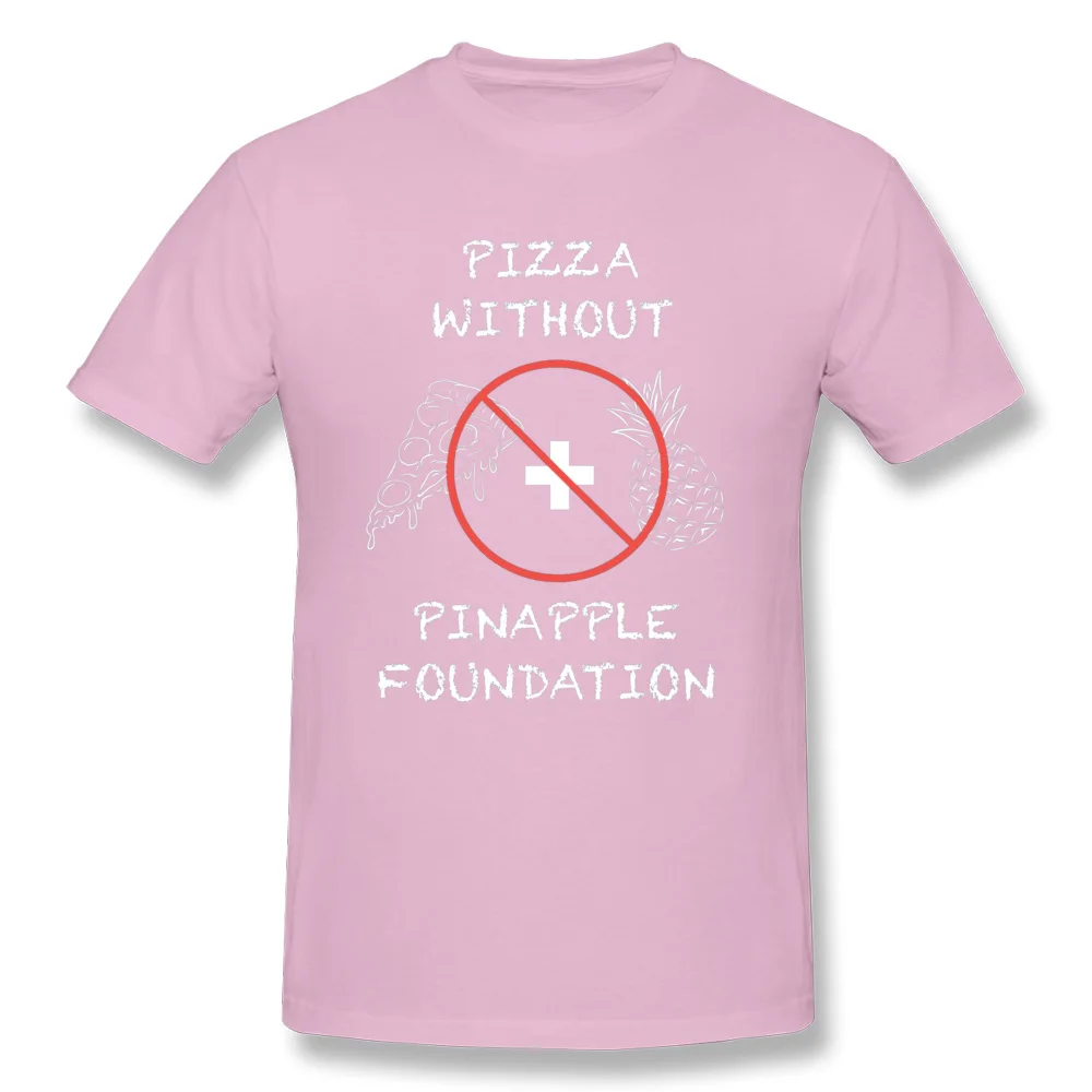 Faddish Men T Shirts O-Neck Short Sleeve Pure Cotton Pizza Without Pineapple 11428 Tops & Tees Casual Tops & Tees Pizza Without Pineapple 11428 pink