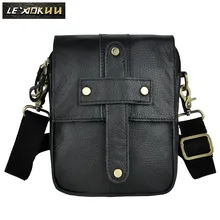 Кожаная мужская повседневная многофункциональная маленькая сумка через плечо дорожная сумка через плечо поясная сумка портсигар чехол для планшета 8306b