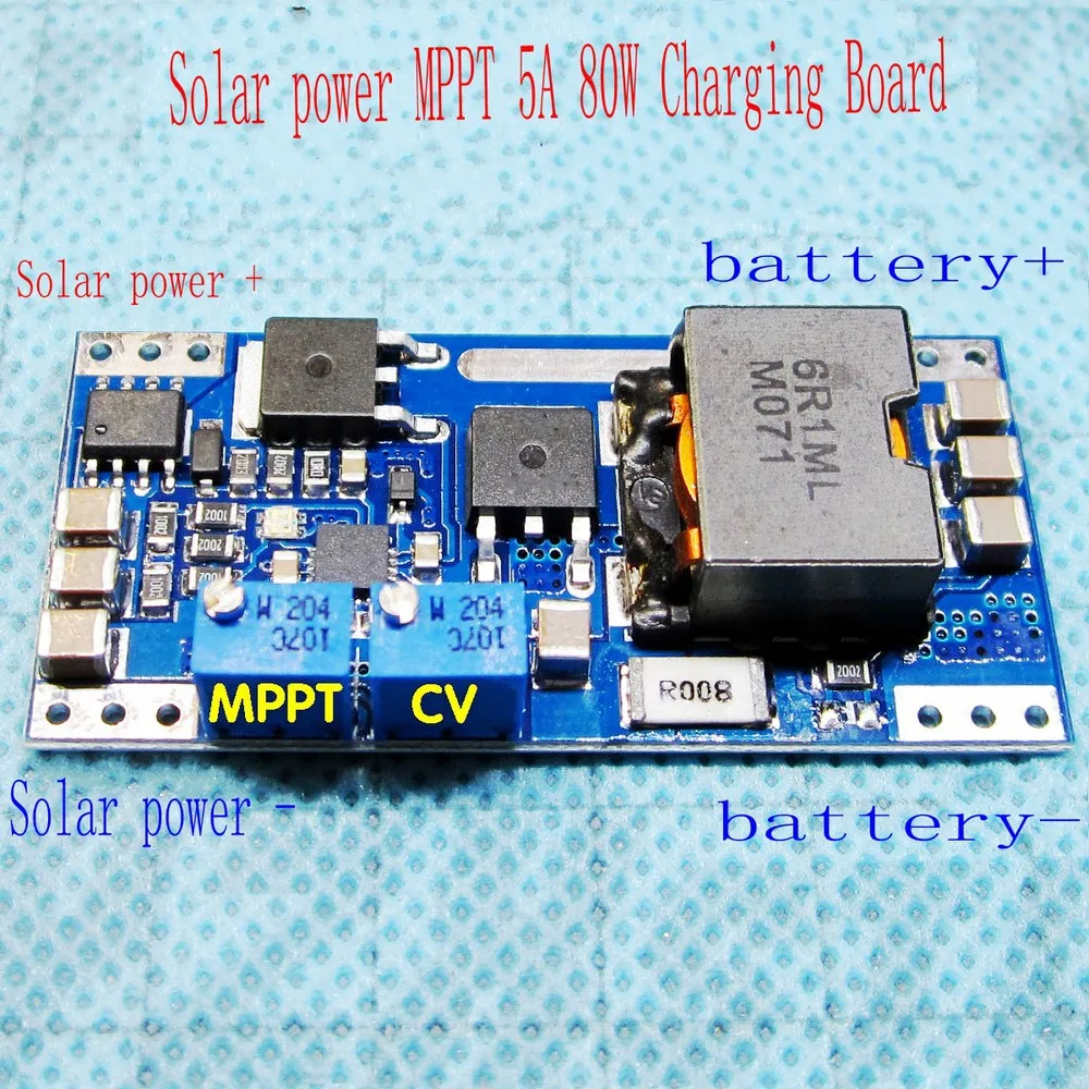 

BQ24650 MPPT Solar Panel Lithium Lead-acid Battery Charging Board Controller 5A