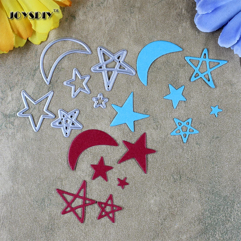 6 Pieces of Moon Stars Set Card Maker Metal Die Cutting Dies For DIY