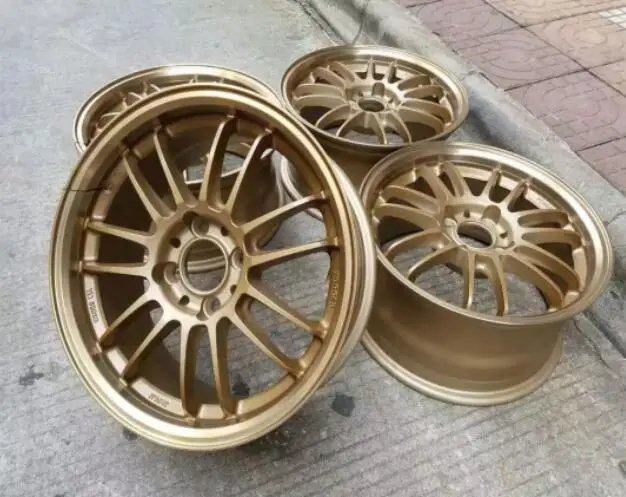 Rays RE30 15X7.0 4X100 Black And Gold 4x100 Car Alloy Wheel Rims-in