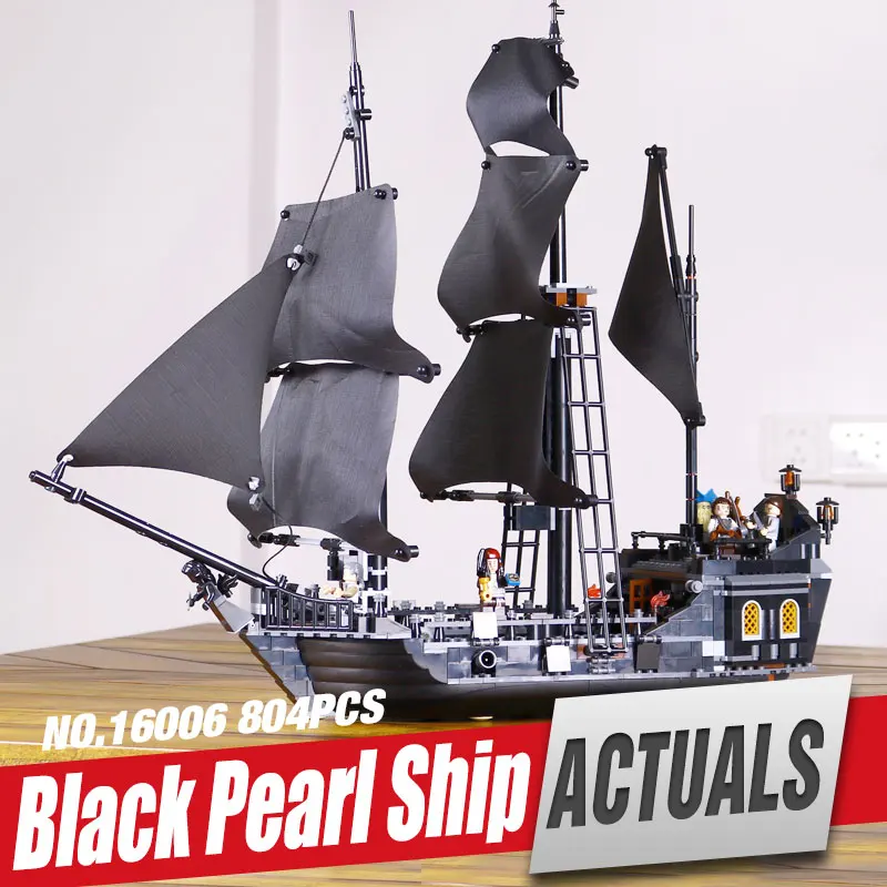font b LEPIN b font 16006 Pirates of the Caribbean The Black Pearl Building Blocks