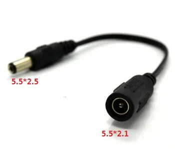 

DHL free. 400pcs 5.5mm / 2.1mm TO 5.5mm / 2.5mm DC Plug adapter Conversion Cable. 5.5*2.1 feMale to 5.5*2.5 male