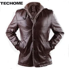Зимние мужские меховые уплотненные Куртки из искусственной кожи, ветрозащитные водонепроницаемые кожаные куртки, кожаное пальто, Jaquetas De Couro, пальто, плюс размер 3XL