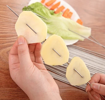 

2016 New Stainless steel round vegetables barbecue needles wholesale supplies 20 pieces/pack