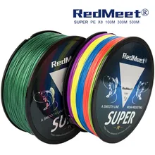 Новинка, крепкая морская рыболовная леска, 8 нитей, 100 м, 300 м, 500 м, многоцветная PE плетеная проволока, многофиламентная рыболовная леска, рыболовные снасти, 20-88LB