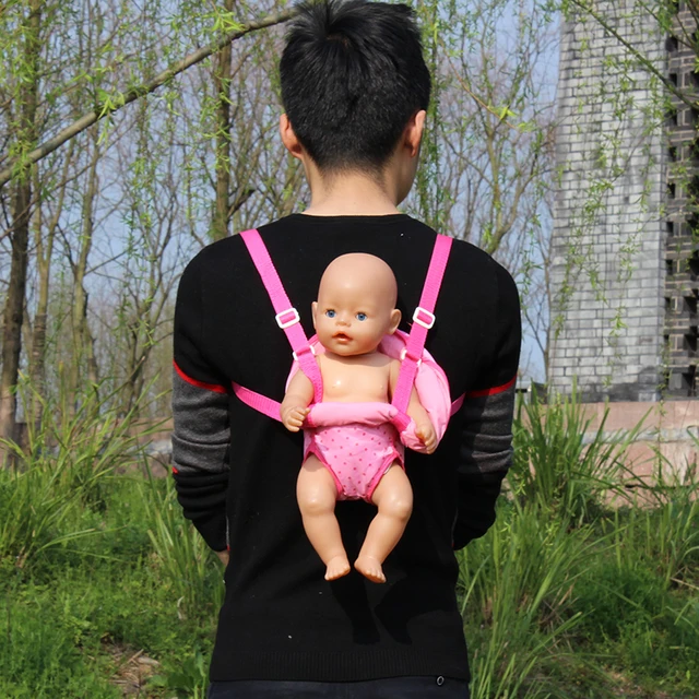 Cheap Outdoor Shoulder Bags Fit For 43cm Zapf Dolls Baby 17 Inch Reborn Bobies Accessories