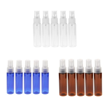 

15pcs 30ml Pump Bottle Makeup Liquid Sample Dispenser Perfume Spray Atomizer, Blue, Brown and Clear Color Mixed