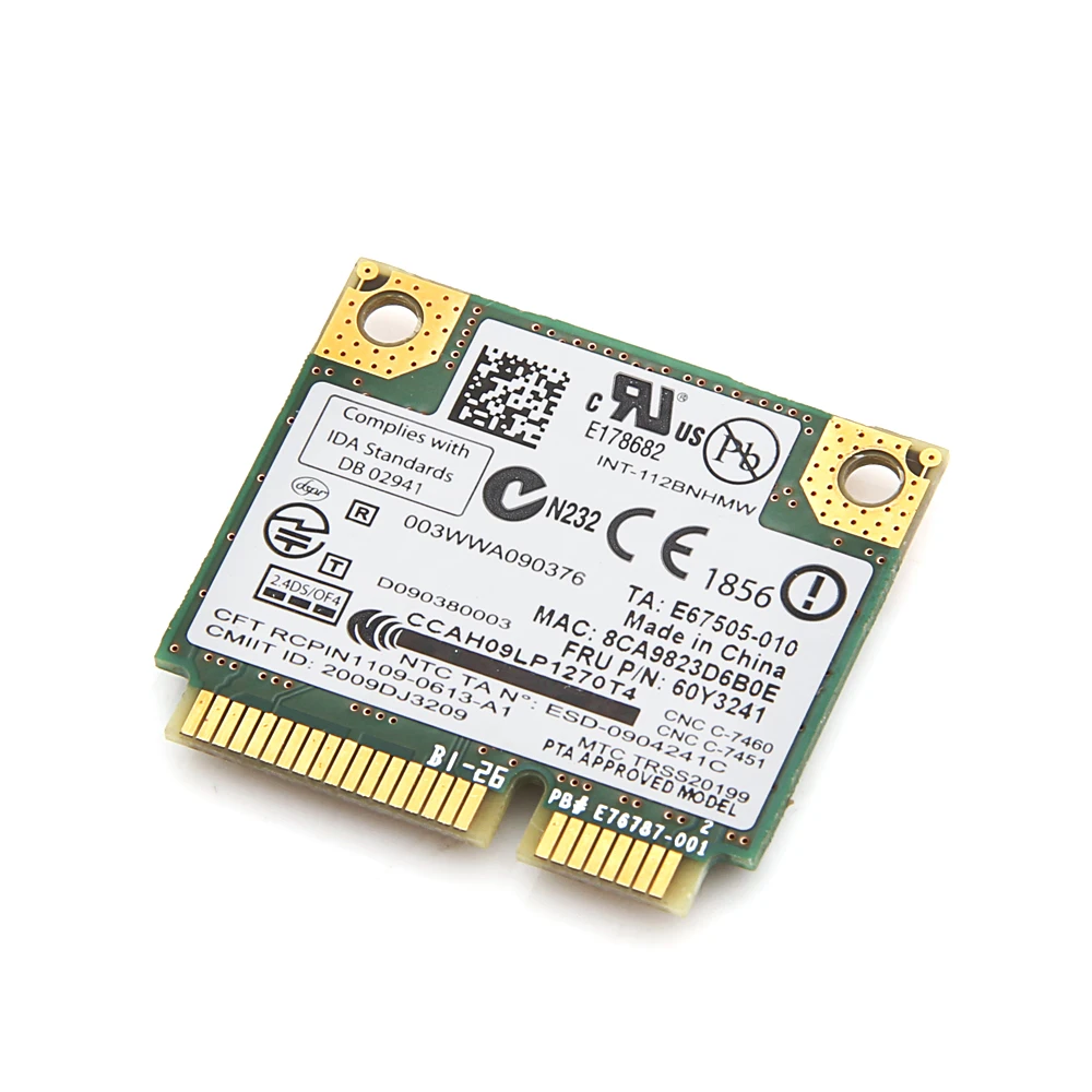 Для lenovo Intel wireless-N 1000 112BNHMW 300 Мбит/с Wifi Половина мини PCIe карта 802.11b/g/n 60Y3240 для Thinkpad L410 L510 SL510 X201