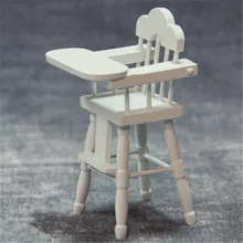white wooden doll high chair