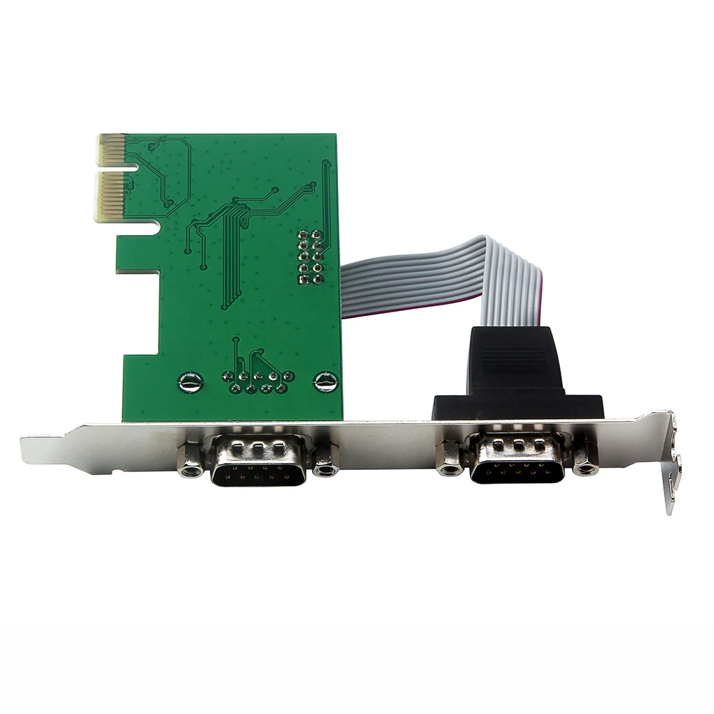  2 Port RS232 Serial Port to PCI-E PCI Express Riser Card Converter Adapter Extension Cable Adapter Converter 