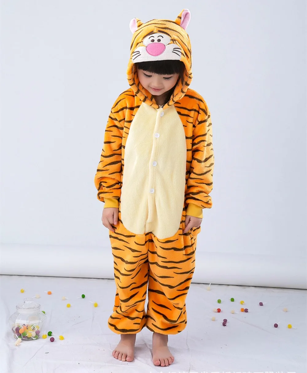 Cartoon Animal Onesies Costume Tiger Costumes for Children, Kids Pajamas Jumpsuit Hoodies Sleepwear (Slipper not included) Cartoon Animal Onesies Costume Tiger Costumes for Children, Kids Pajamas Jumpsuit Hoodies Sleepwear (Slipper not included)