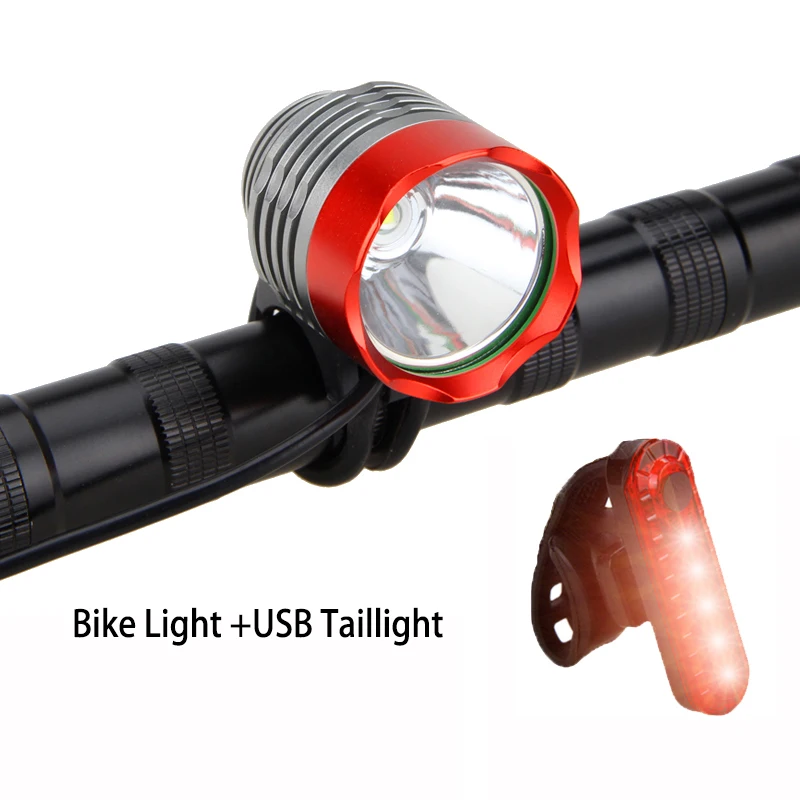 Excellent 8000 lumen T6 LED Bicycle Light Headlamp Front Head Torch Bike Headlight with Battery Pack+Charger 36