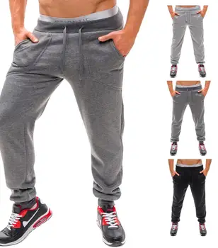 

ZOGAA 2019 Brand Mens Joggers Full Length Sweat Pants Casual Loose Mens Cotton Track Pants Elastic Waist Cross Pants