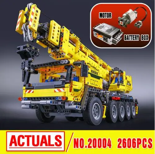 

LEPIN Technic 20004 Compatibl 42009 Motor Power Mobile Crane Mk II Kits Blocks Bricks Christmas Gift Toys 2606Pcs