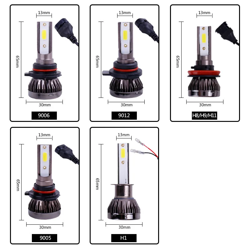 Новые 2 шт. Автомобильные фары LED mini H1 led 9012 H7 H11 H8 H9 9005 HB3 9006 HB4 противотуманные