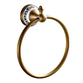 

Homedec Classical 59# Brass Round Wall-Mounted Bathroom Towel Holder Towel Rings Towel Racks Bathroom Accessories
