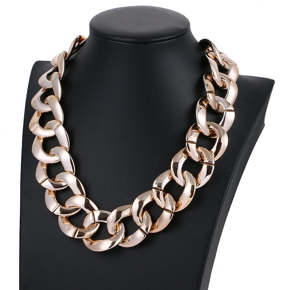 2016 new Fashion Jewelry choker necklace plastic chain link necklace
