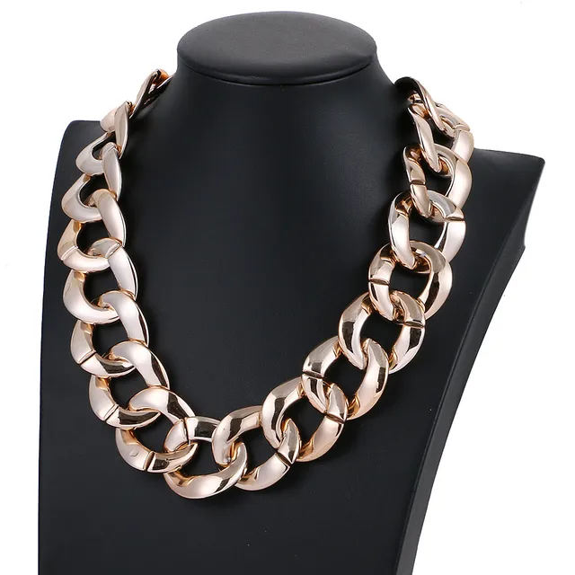 2016 new Fashion Jewelry choker necklace plastic chain link necklace